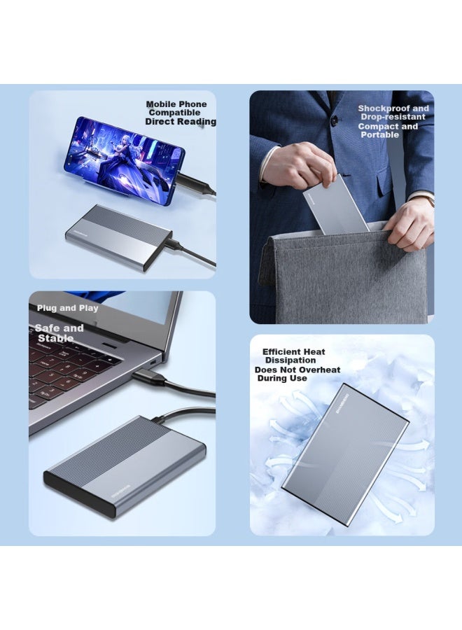 Flashrise 320gb Type-c Metal High-speed 2.5" Portable External Hard Drive P2 Dual-use For Pc And Mobile 270mb/s - Image 2