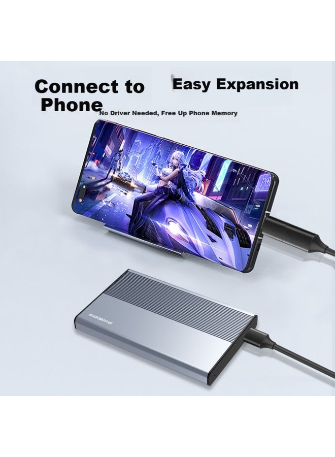 Flashrise 320gb Type-c Metal High-speed 2.5" Portable External Hard Drive P2 Dual-use For Pc And Mobile 270mb/s - Image 1