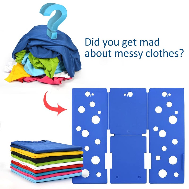 BoxLegend V5 Shirt Folding Board t Shirt Folder Assemblable Clothes Folding Board Easy and Fast to fold Clothes Professional Laundry Folder Tool, Blue - Image 4