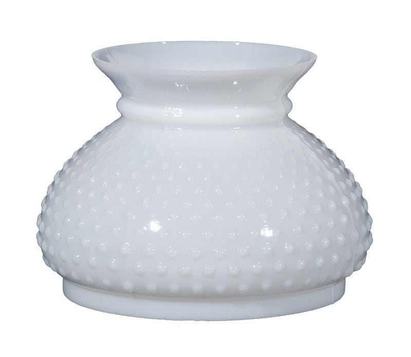 B&P Lamp BP Lamp 7 Fitter Cased White Hobnail Shade With Plain Top