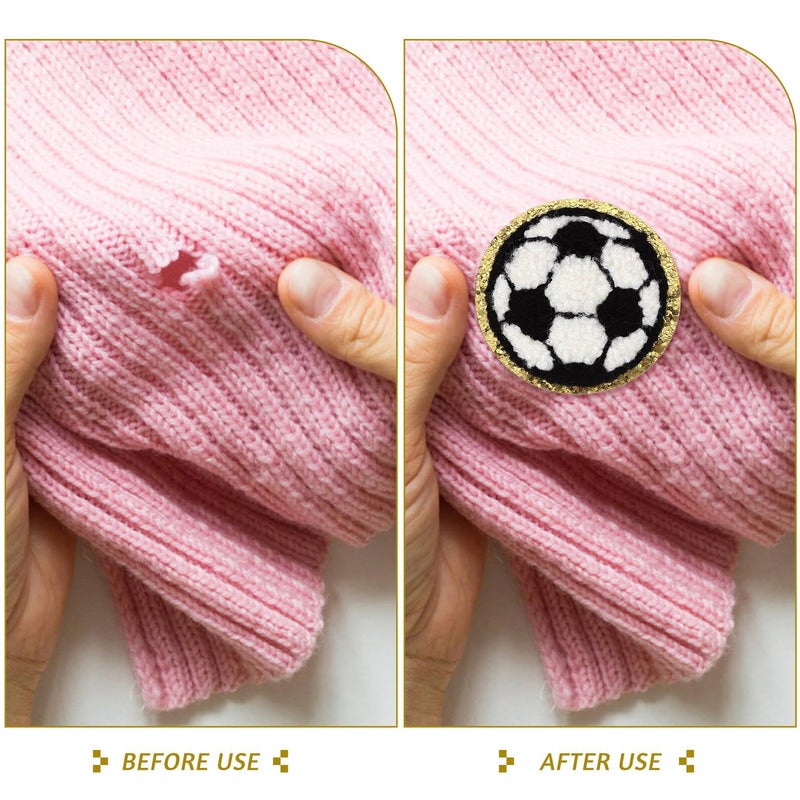 SAFIGLE Embroidered Chenille Patches 12pcs Set Small Adhesive for Hats Jackets Repair - Image 3