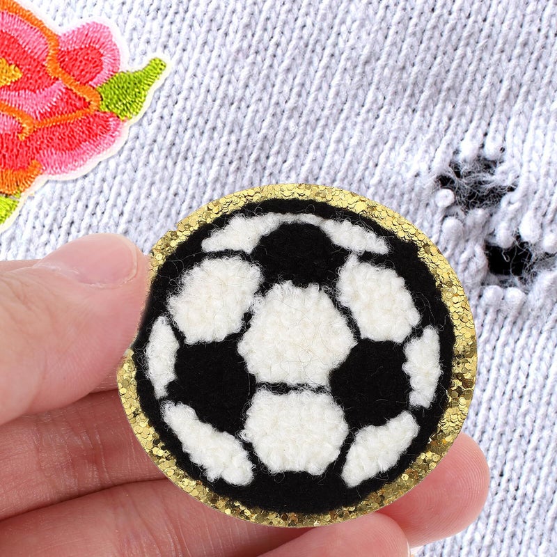 SAFIGLE Embroidered Chenille Patches 12pcs Set Small Adhesive for Hats Jackets Repair - Image 4
