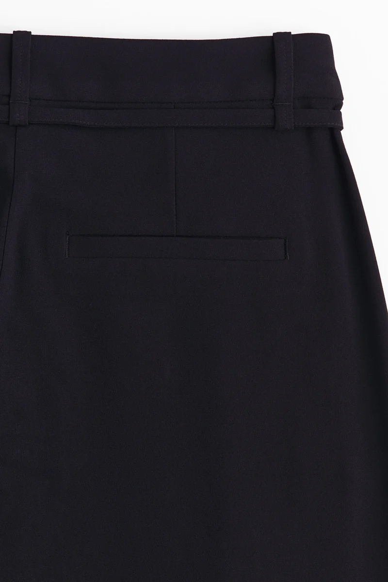 H&M Pleated tie-belt trousers