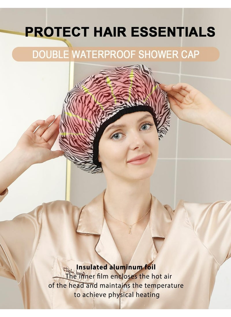 Oasisgalore - 2-Pack Heat Cap for Deep Hair Conditioning for Home & Salon Use (Black and White) - Image 1