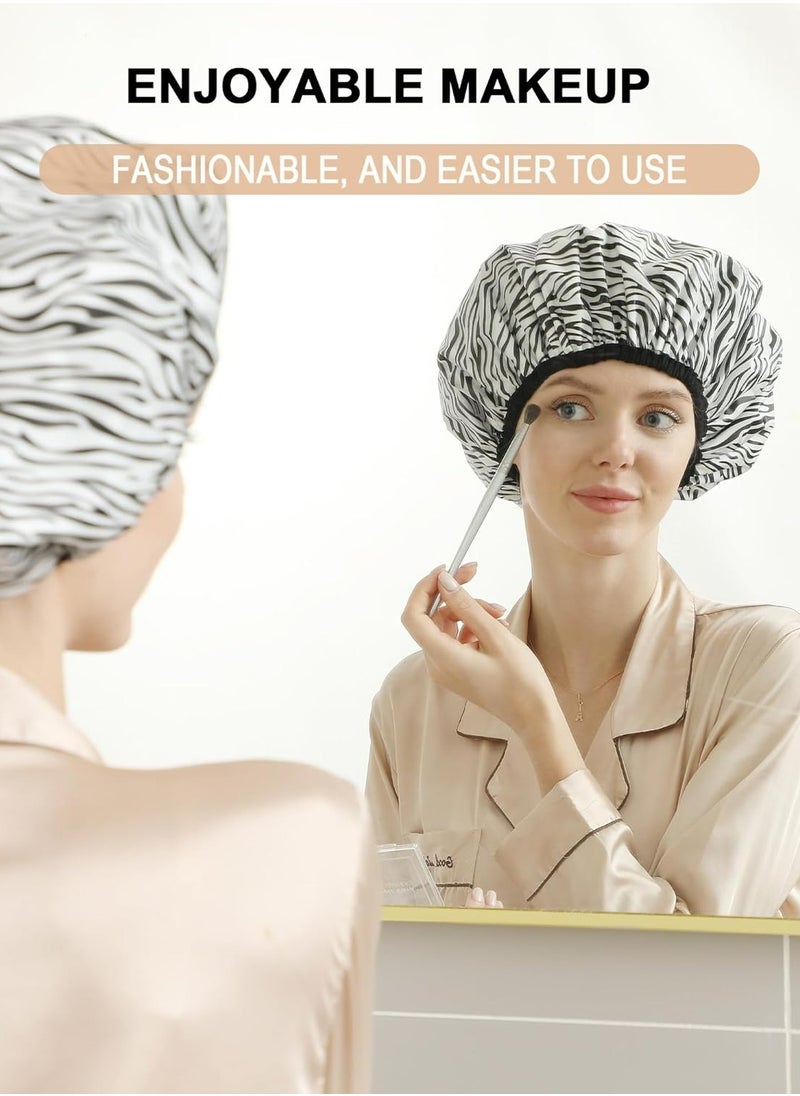 Oasisgalore - 2-Pack Heat Cap for Deep Hair Conditioning for Home & Salon Use (Black and White) - Image 1