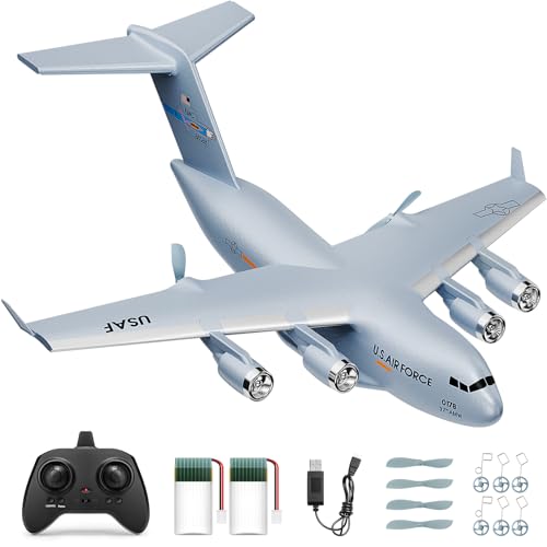 AIGIMU RC Airplane RC Plane Ready to Fly 2CH C17 Remote Control Airplane with 6axis Gyro Stabilizer Globemaster III Military Transport Aircraft for Beginners Boys Kids Adults - Image 1