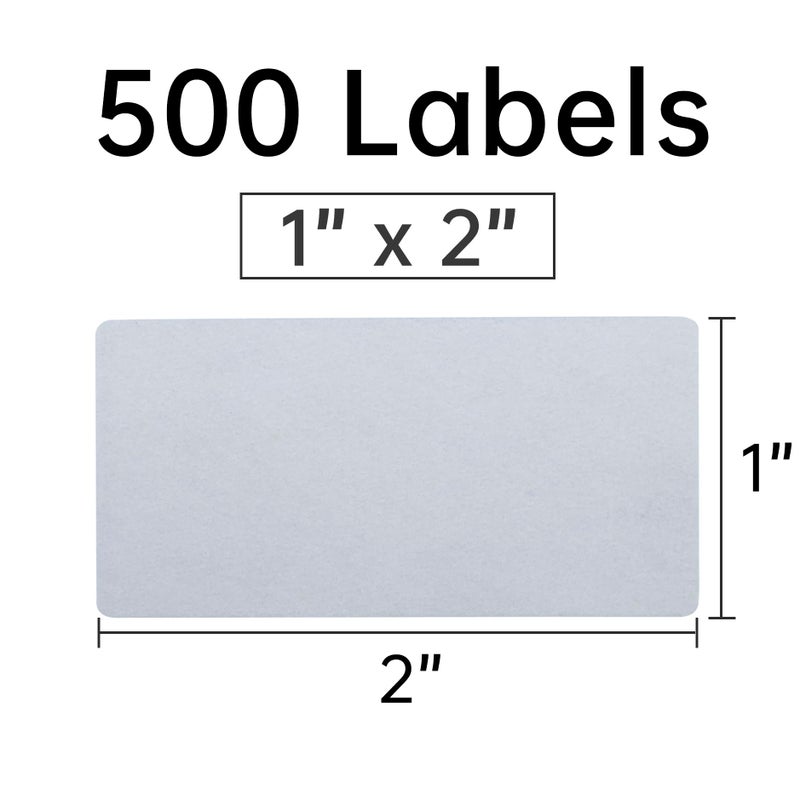 L LIKED Blank White 1 x 2 Inch Dissolvable Labels for Food Rotation Prep roll of 500 (1 Rolls) - Image 3