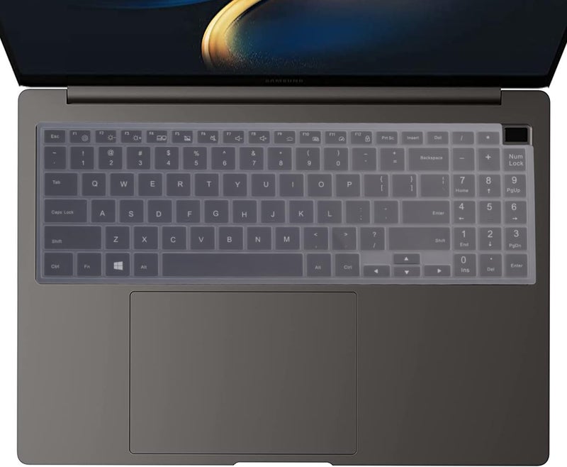 RAYA Keyboard Cover for Samsung Galaxy Book 5 / Galaxy Book 5 Pro 360 16 inch Samsung Galaxy Book 4/3 Pro & Galaxy Book 4/3 Ultra Keyboard Protector (Transparent) - Image 1