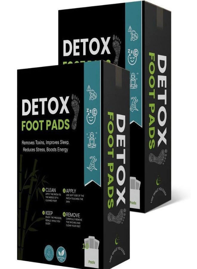 New Detox Foot pads 10 pads, Cleansing Toxin Remover Foot Pads, Pain Relief,Stress Relief Sleep Patch for Detoxification, For Men & Women (pack of 2= 20 pads)