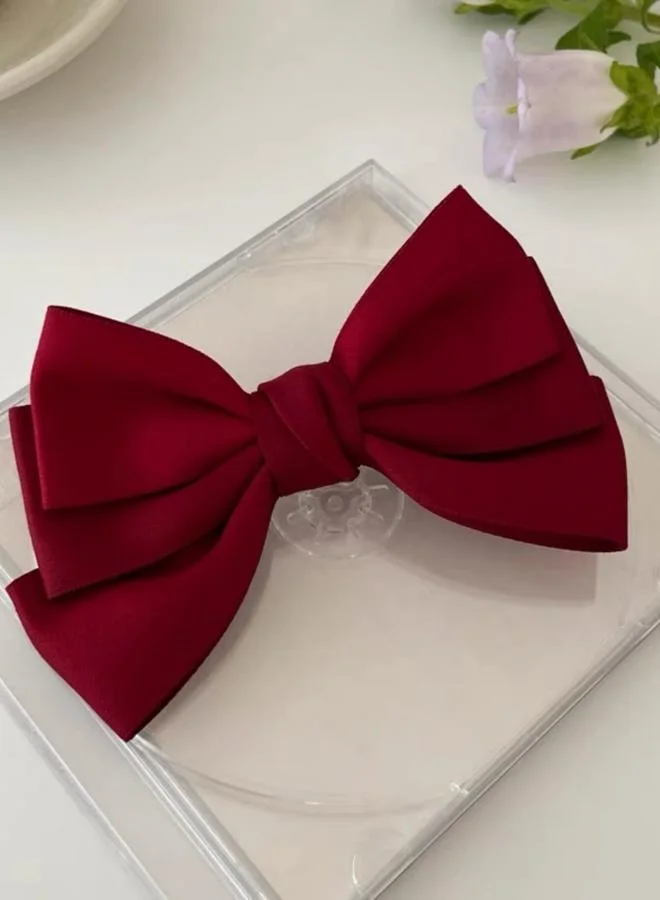 Take Two Red Bow Hair Clip