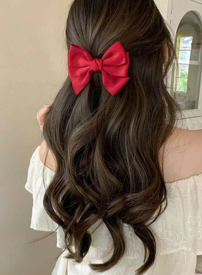 Take Two Red Bow Hair Clip