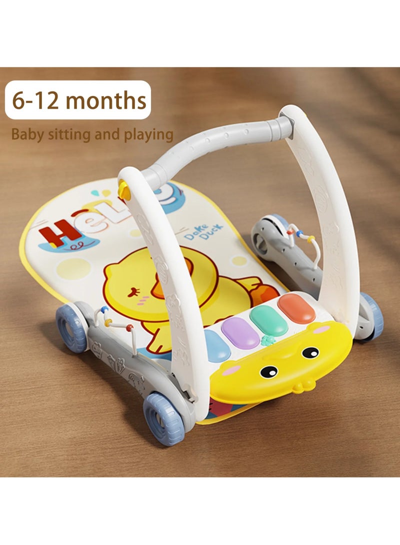 يونيكبيبي لعبة اللياقة البدنية 2 في 1 من Happy Baby، حامل البيانو ومشاية، سجادة لعب للأطفال وصالة ألعاب رياضية للبيانو مع مشاية، مشاية تعليمية للجلوس والوقوف، سجادة صالة ألعاب رياضية للبيانو مع عربة أطفال مع مركز أنشطة موسيقية، سجادة تعليمية للأرضية لوقت الاستلقاء على البطن، للأطفال من سن 0 إلى 12 شهرًا، مناسبة للأطفال من مختلف الأعمار للعب وتعلم المشي - Image 4