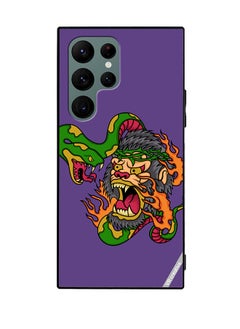 Protective Case Cover For Samsung Galaxy S22 Ultra 5G King Kong Vs Snake Design Multicolour