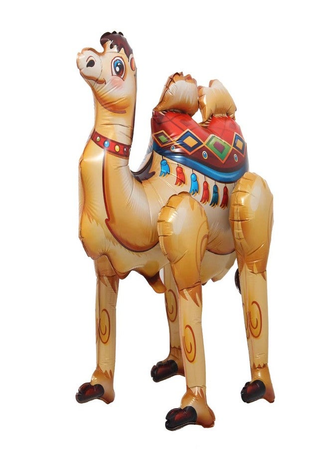 Nonebranded Self Stand Cute Cartoon Giant Rabbit Fox Camel Animal Foil Balloon Happy Birthday Decorations baby shower Party Supplies Boys Toy (3D Brown Camel) - Image 1
