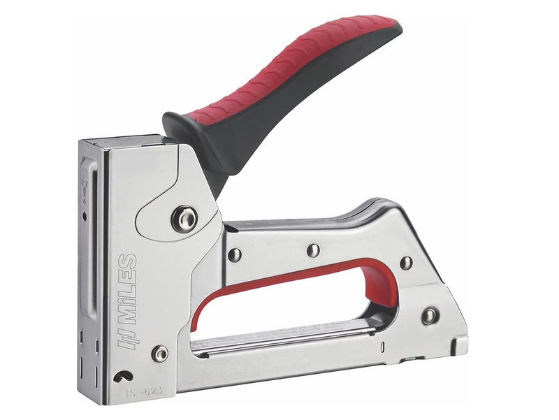 MILES Metal TS-623 Gun Tracker | 5000 pcs 23/8 Stainless Steel Staple Pins | Silver body Red handle Color | Combo| Hardware | Industry|Textile | Leather | Canvas| Sofa Car Seat Stapler - Image 2