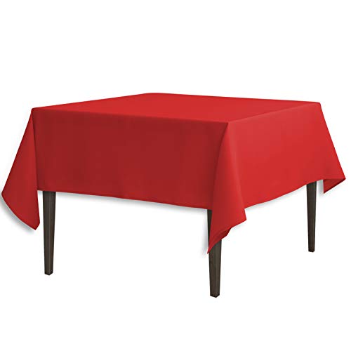 LinenTablecloth 70Inch Square Polyester Tablecloth Red