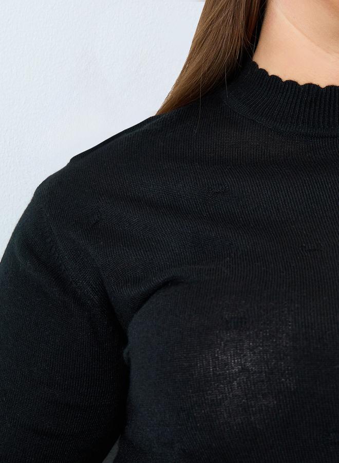 Styli Plus Size Slim Fit High Neck Sweater - Image 3