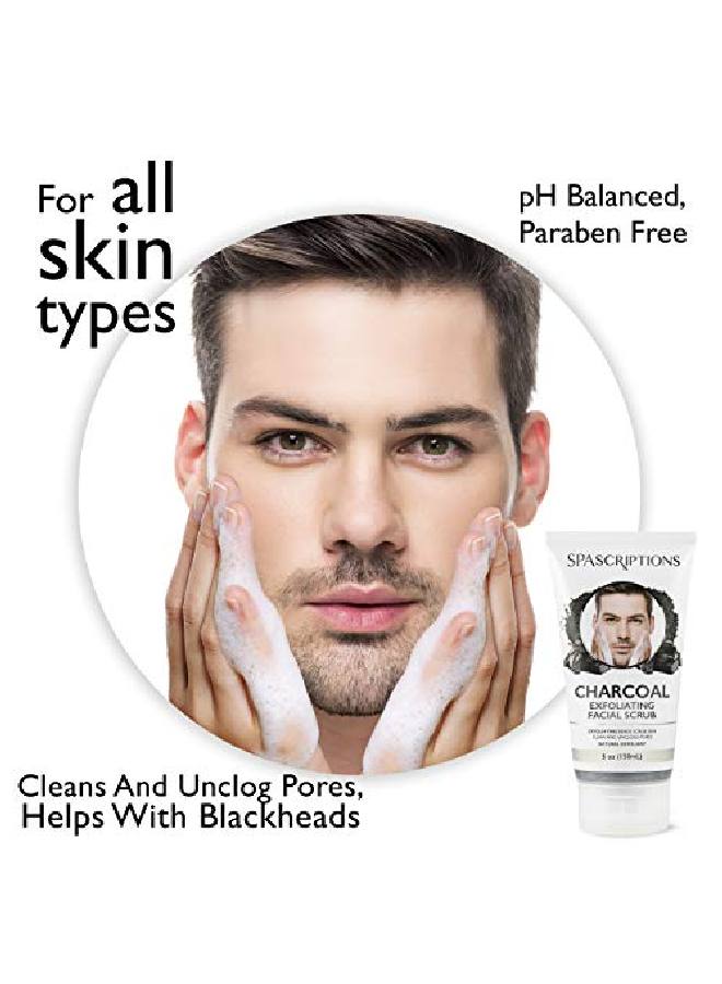 spascriptions Ons Charcoal Facial Cleanser Exfoliating Facial Scrub Face Wash With Natural Exfoliant 5 Oz - Image 5