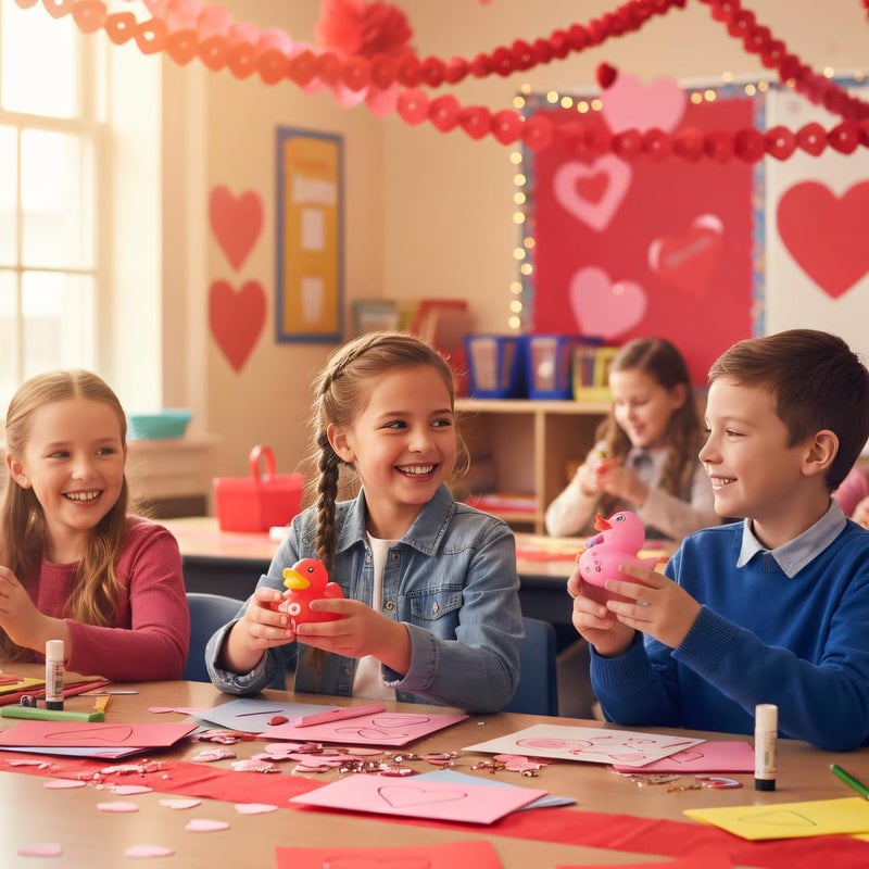 Cherislpy 36 Pcs Valentines Rubber Ducks,Bath Showers Accessories,Mini 2.16" Duckies Bath Toys for Kids Girls Boys Valentines Day Party Favors Gift Exchange (Valentines) - Image 5