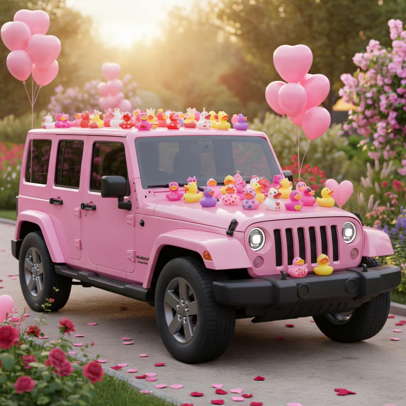 Cherislpy 36 Pcs Valentines Rubber Ducks,Bath Showers Accessories,Mini 2.16" Duckies Bath Toys for Kids Girls Boys Valentines Day Party Favors Gift Exchange (Valentines) - Image 4