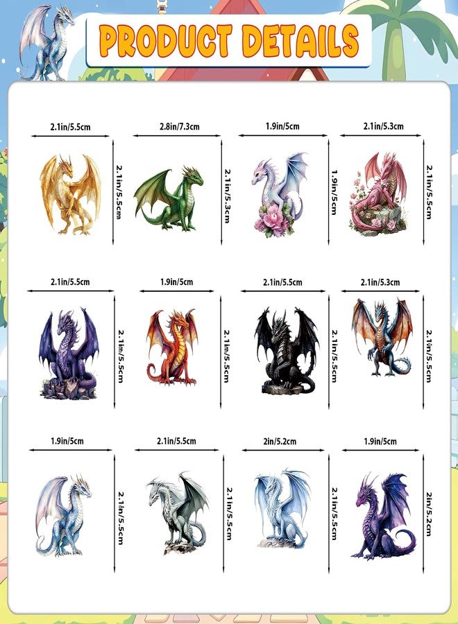 MZ.ogm 36 Pcs Dargon Cupcake Toppers Dargon Cake Decorations Dragon Birthday Party Decorations with Unique Various Dargon Themed Cupcake Toppers for Dragon Party Decorations - Image 2