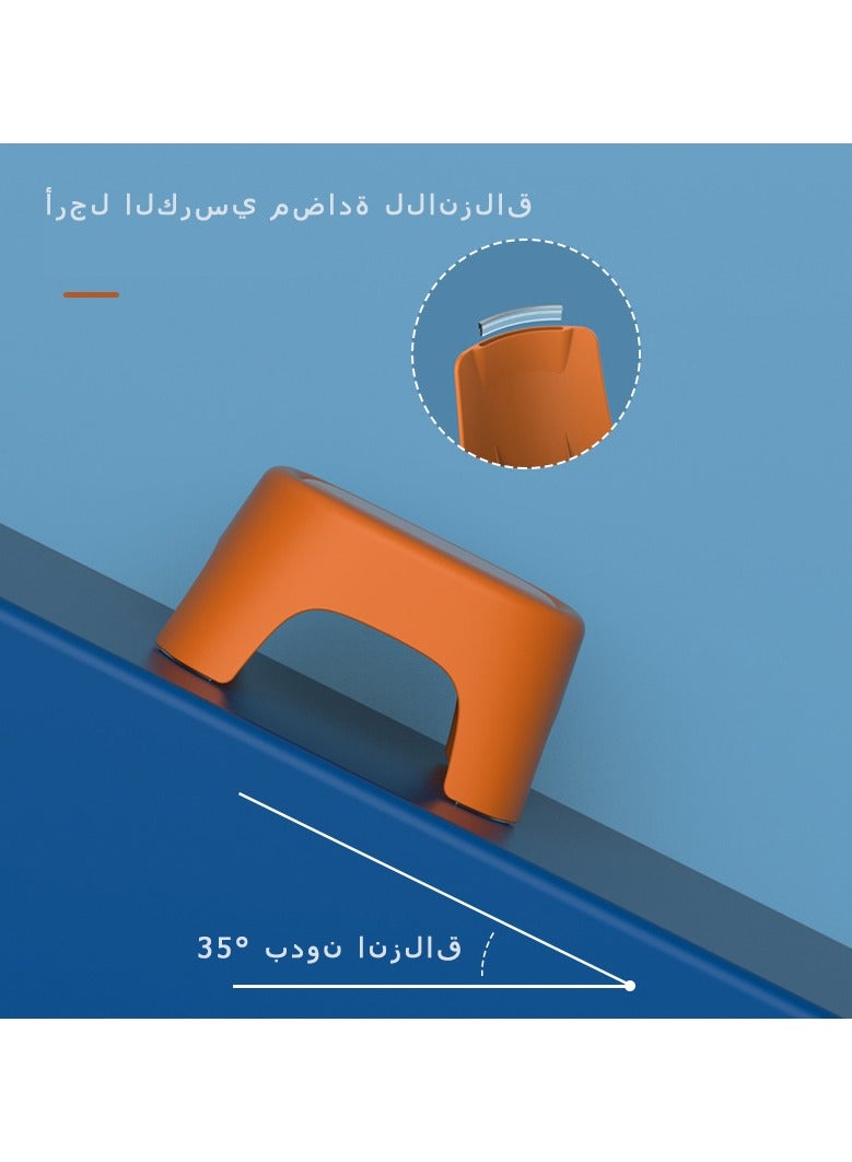 2 قطعة مقعد بلاستيكي لرياض الأطفال، مقعد بلاستيكي للأطفال البالغين، مقعد حذاء منزلي، مقعد حمام للحمام، مقعد بلاستيكي（أصفر）  - Image 3