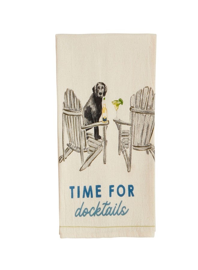 Mud Pie Docktails Lake Icon Towel; 26" x 16 1/2"