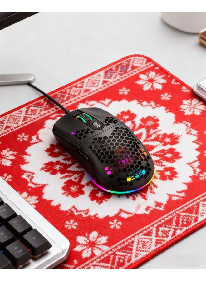 HXSJ X600 Programming Gaming Mouse USB Wired Gaming Mouse Rgb Lighting Mouse with Six Adjustable DPI For Desktop Laptop Black - Image 1