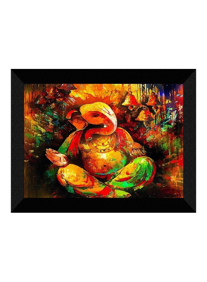 SAF paintings Lord Ganesha Black frame painting for Wall Decoration,Home and OfficeOL-SANFK33425A - Image 1