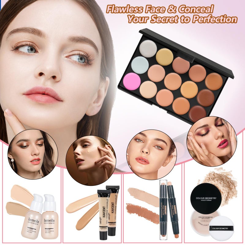 KAVCENT Makeup Set for Teens Makeup Kit for Women Full Kit Makeup Gift Set for Women Teen Girls Teenagers Eyeshadow Palette Makeup Kits Christmas - Image 5