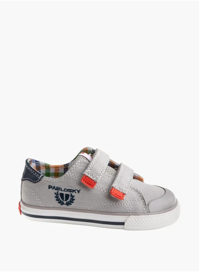 Pablosky Boys Colourblock Sneakers with Hook and Loop Closure