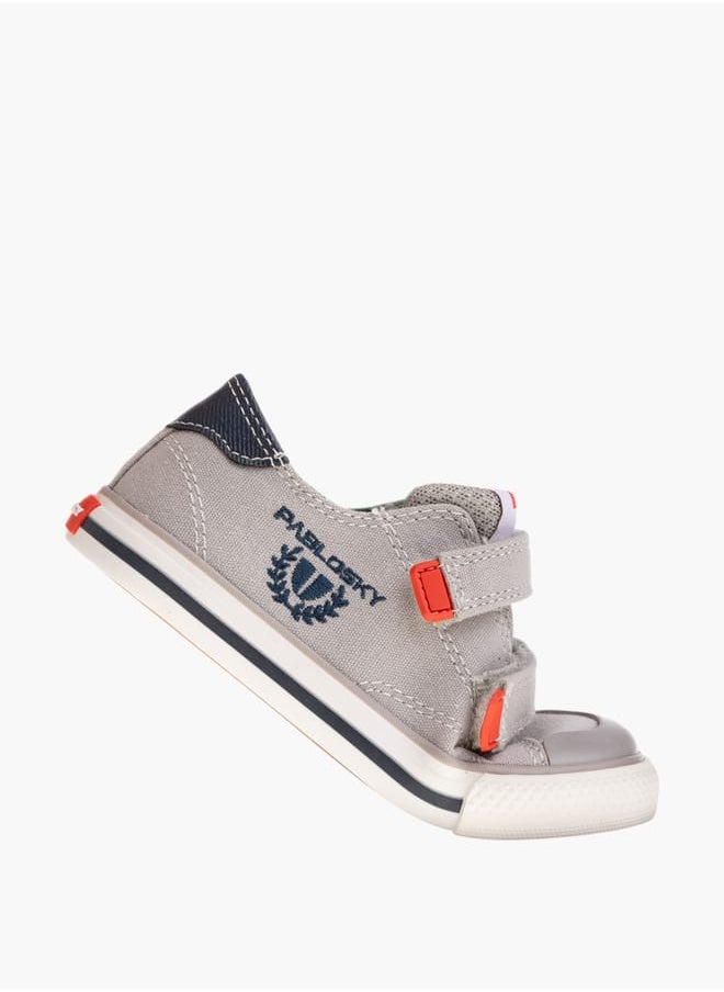 Pablosky - Boys Colourblock Sneakers with Hook and Loop Closure - Image 1