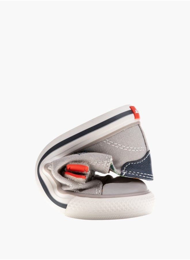 Pablosky - Boys Colourblock Sneakers with Hook and Loop Closure - Image 1