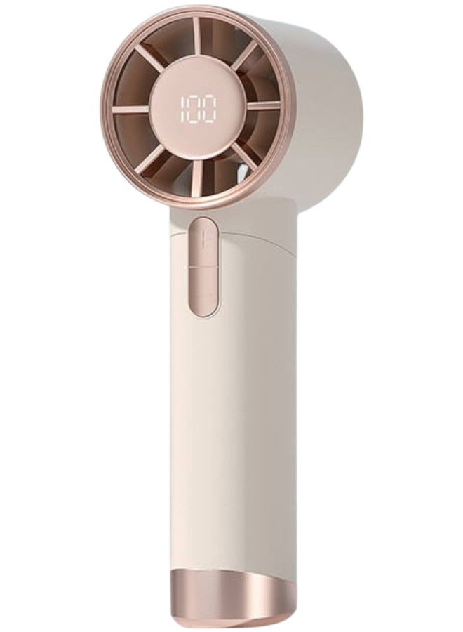 Circuit Green Turbo Handheld Fan, 1800mAh Rechargeable Mini Fan with Lanyard, 5 Speeds, LED Display, High Speed Cooling, Portable USB Personal Fan for Travel/Outdoor/Indoor - Image 1