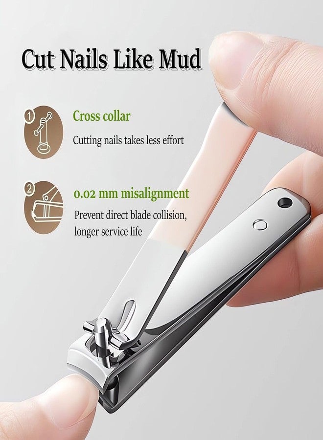 SWILAK 4 Pcs Nail Clippers Set, Large Toe Nail Clippers Kit, Sharp Stainless Steel Cutter for Thick Finger Nail, Professional Grooming Kits, Travel Nail Kit Perfect Gifts for Women and Men(DARK GREEN) - Image 5