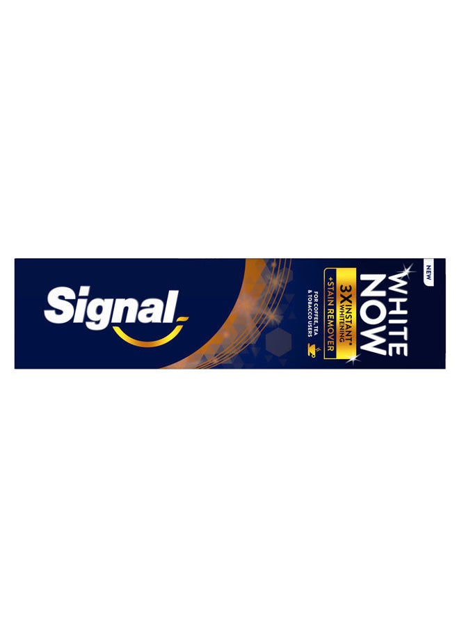 Signal - White Now Toothpaste Stain Remover 3X Instant Whitening & Coffee & Tea Stains - Image 1