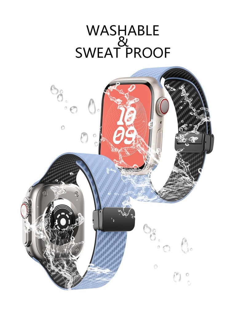 X-level Bands Compatible with Apple Watch 38mm 40mm 41mm Series 9/8/7/SE/6/5/4/3/2/1 IWatch Ultra/Ultra 2/ Silicone Strap With Magnetic folding Buckle, Quick Release Silicone Straps for Women Men - Image 4