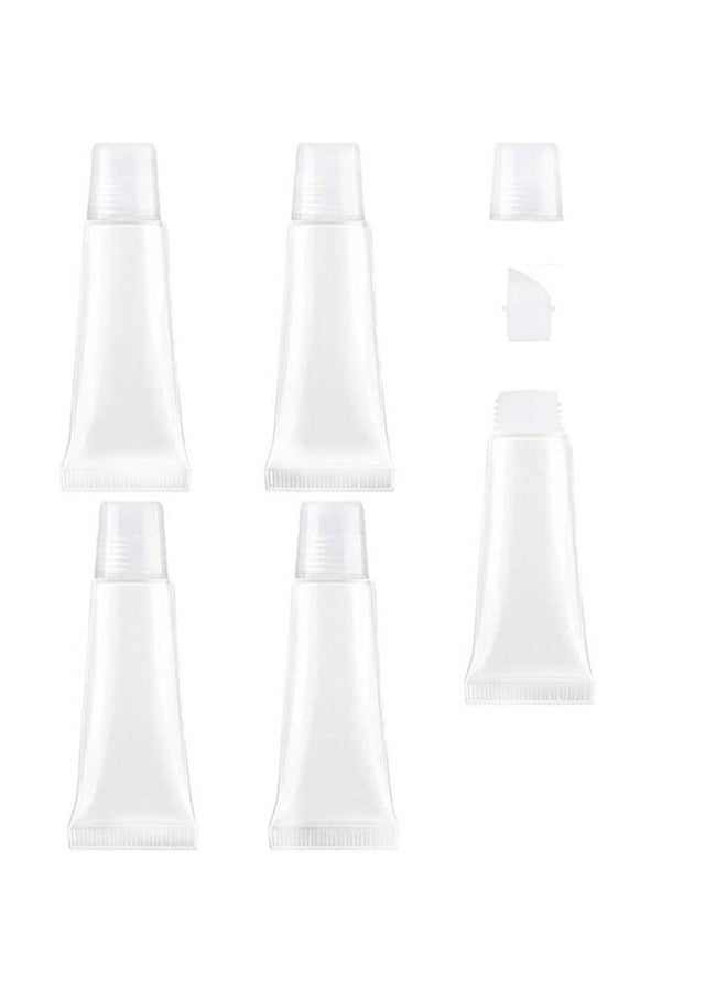 KEAIYYJ Empty Lip Gloss Tubes Lip Balm Travel Toothpaste Containers Refillable Small Squeeze Bottles Mini Lipgloss Cream Dispenser 10 Ml 5 Pack - Image 1