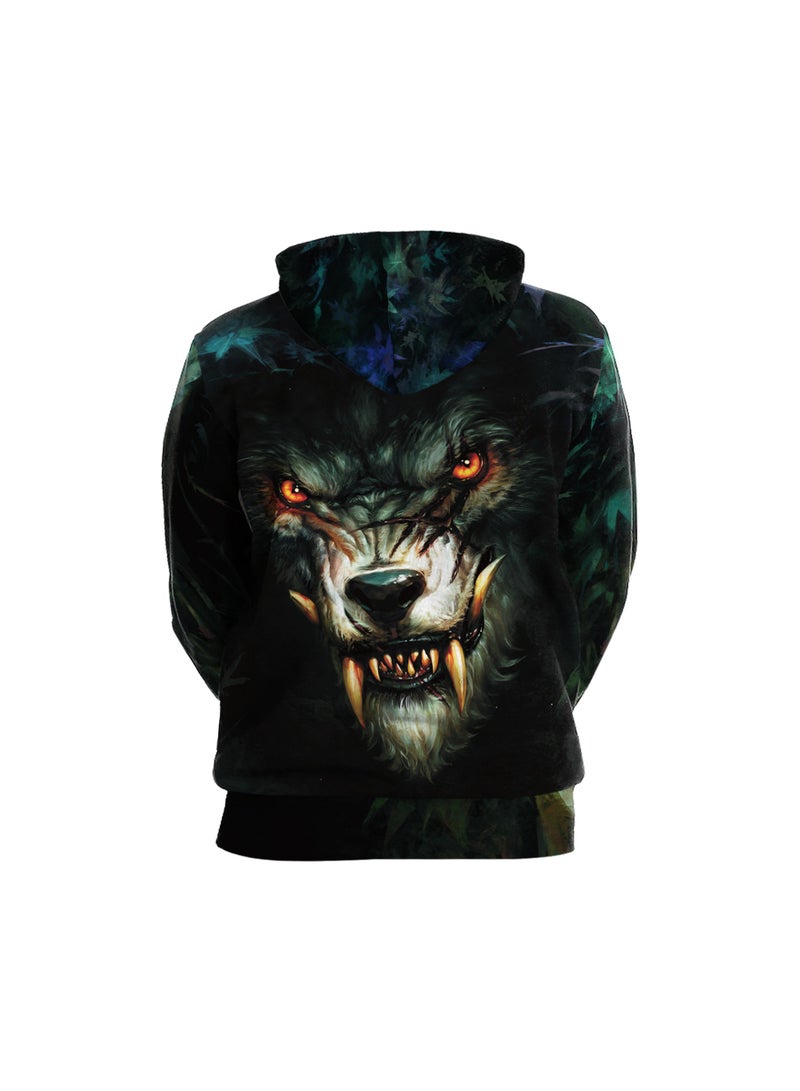 Loquat Digital Printed Loose Hooded Sweater - Image 2