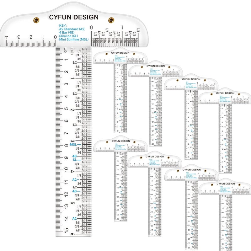 CYFUN DESIGN 6-Inch Acrylic Clear T-Square Ruler, 1 Pack - Professional Drafting Tool for Art, Crafting, and General Layout Work - Image 1