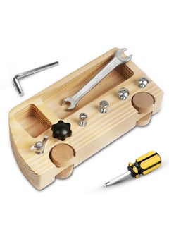 kizh Montessori Screwdriver Board Set Toddler Real Tools Wooden Montessori Toys With Bolt Toddler Fine Motor Skill Construction Building Stem Sensory Toy Preschool Classroom Learning For 3 4 5 Year Olds  - Image 2