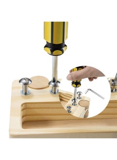 kizh Montessori Screwdriver Board Set Toddler Real Tools Wooden Montessori Toys With Bolt Toddler Fine Motor Skill Construction Building Stem Sensory Toy Preschool Classroom Learning For 3 4 5 Year Olds  - Image 5