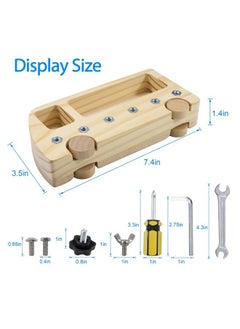 kizh Montessori Screwdriver Board Set Toddler Real Tools Wooden Montessori Toys With Bolt Toddler Fine Motor Skill Construction Building Stem Sensory Toy Preschool Classroom Learning For 3 4 5 Year Olds  - Image 3