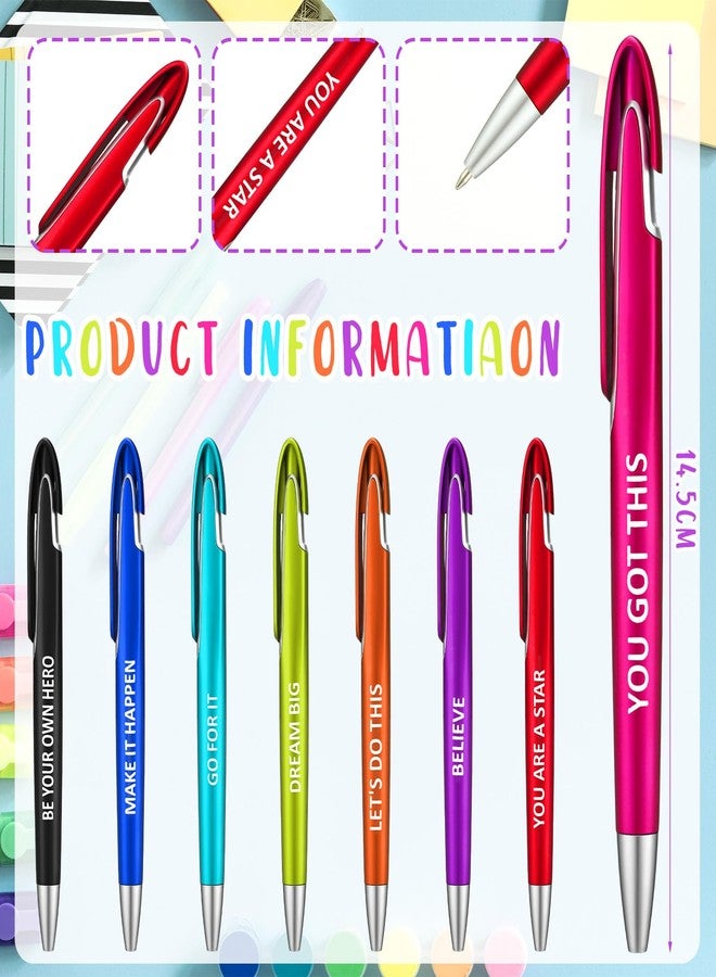 Lincia 100 Pcs Positive Theme Ballpoint Pens Bulk with Inspirational Quotes Retractable Medium Point Affirmation Pens with Black Ink Thank You Gifts for Back to School, Nurse, Teacher - Image 2
