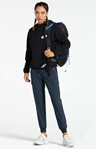 Libin Women's Cargo Joggers Lightweight Quick Dry Hiking Pants Athletic Lounge Casual Travel, Navy M - Image 5