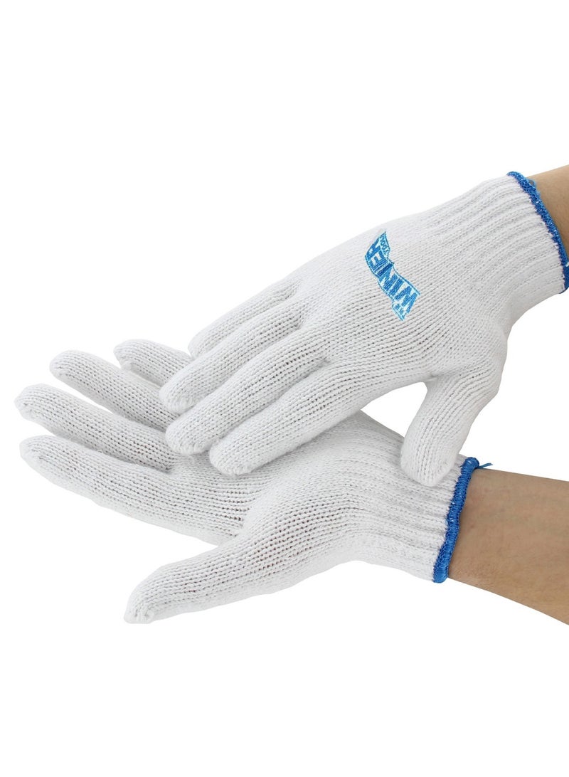 وينر WINNER Tools - طقم قفازات عمل 10 قطع قطن بولي قفازات قماش قطن 40%/بوليستر 60% - Image 4