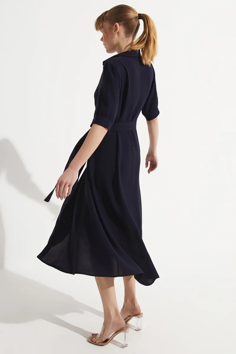 JUNE 100% Viscose Shirt Dress
