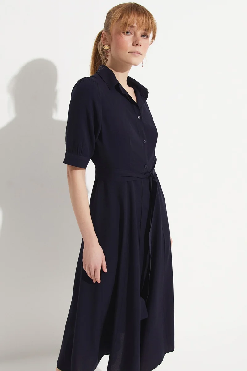 JUNE 100% Viscose Shirt Dress