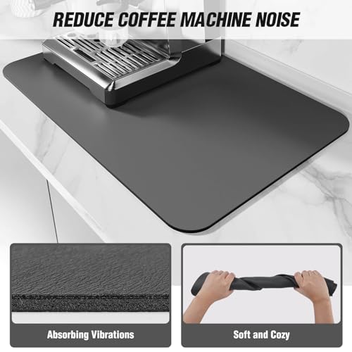 DK177 Coffee Mat - Dish Drying Mat for Kitchen Counter , Hide Stain, Absorbent with Waterproof Rubber Backing, Fit Kitchen Dish Rack Bar Accessories, 24" x 16" - Image 4