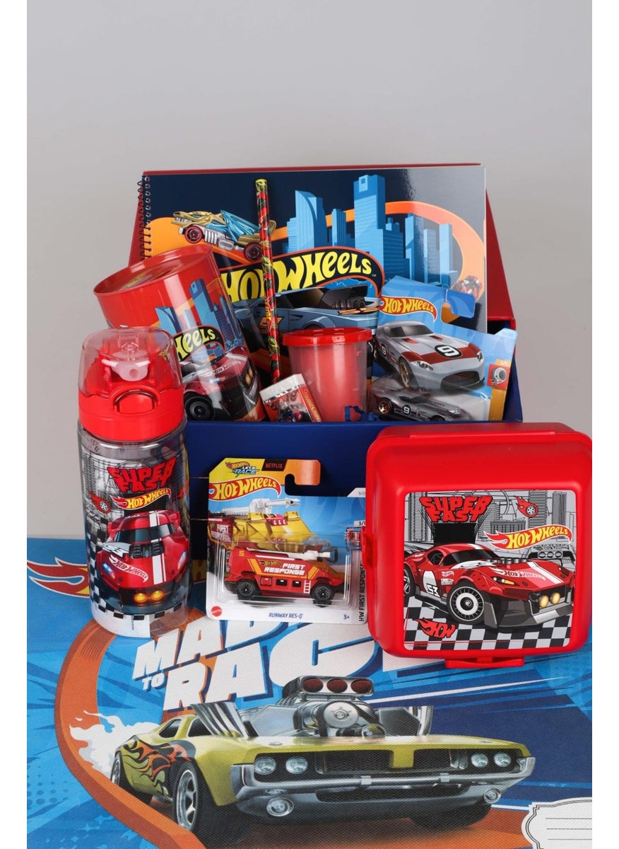 Hot Wheels Dekomus Special Boxed New Season Licensed Diecast Car, Water Bottle, Food Bowl, Food Cover, Play Dough Stationery Hobby Set  - Image 1